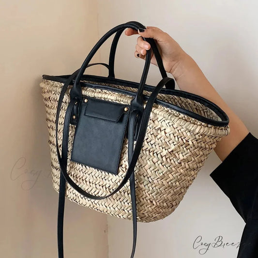High Quality Straw Summer Beach Tote Handbag handbag-250126
