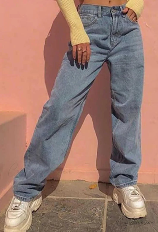 High Rise Graceful Flare Leg Pants Blue / S