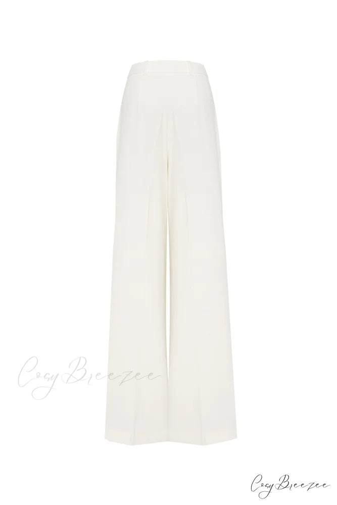 High-Rise White Suit Charming Pants Xo Xo