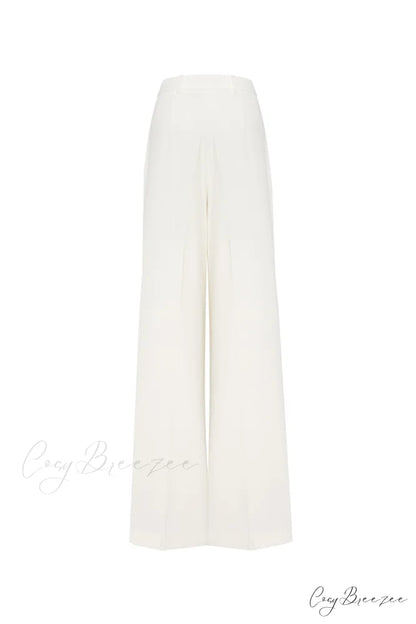 High-Rise White Suit Charming Pants Xo Xo