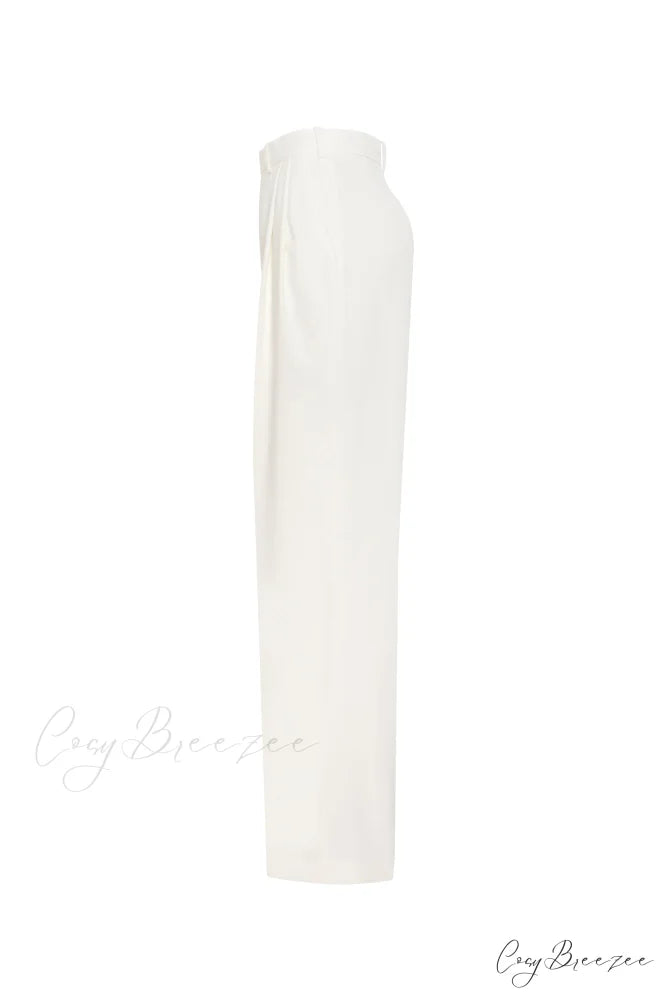 High-Rise White Suit Charming Pants Xo Xo