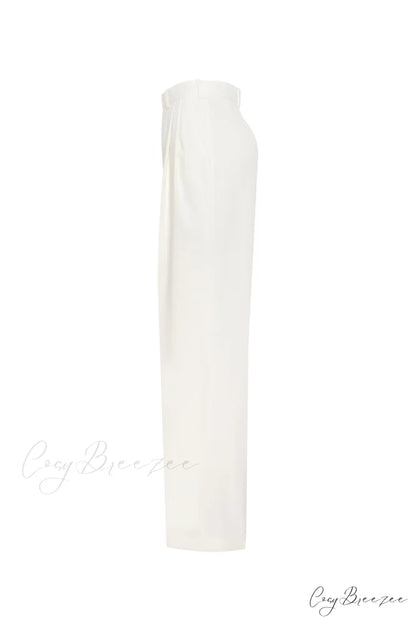 High-Rise White Suit Charming Pants Xo Xo