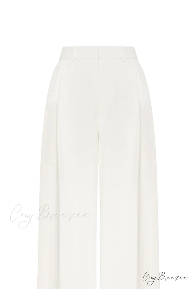 High-Rise White Suit Charming Pants Xo Xo