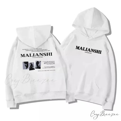 High Street Letter Print Hip Hop Hoodie hoodies-241228
