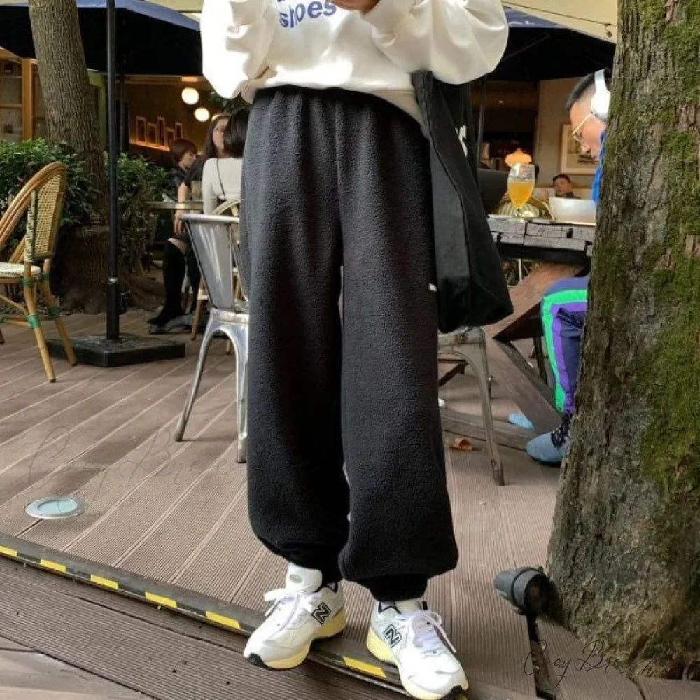 High Waist Grey Baggy Pants pants-241228