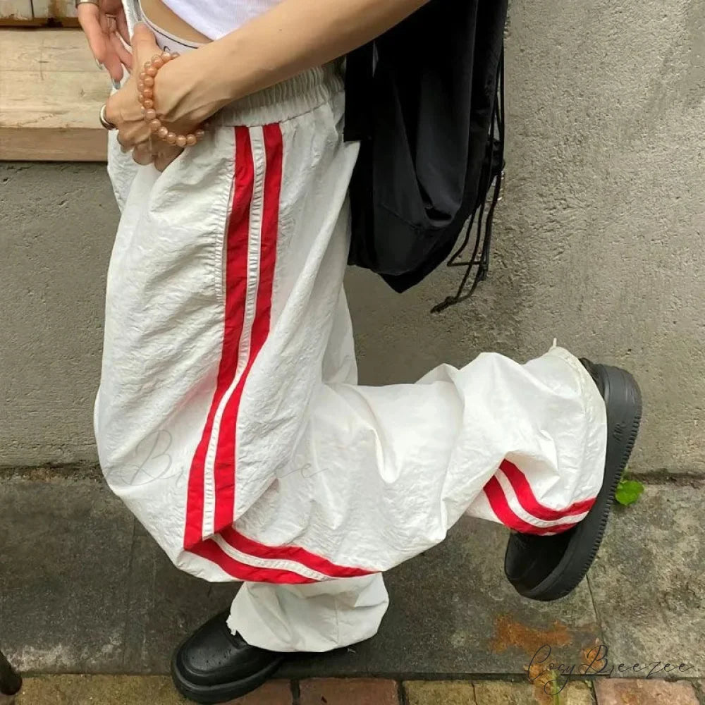 High-Waist Shaping Casual Plaid Trend Pant WHITE / M pant-250223