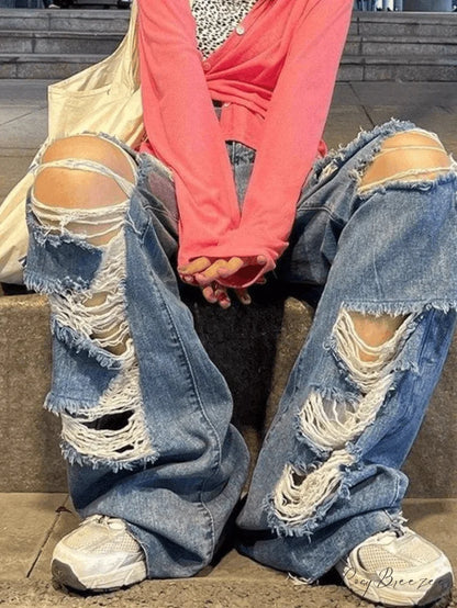High Waist Straight Trendy Leg Denim Shorts