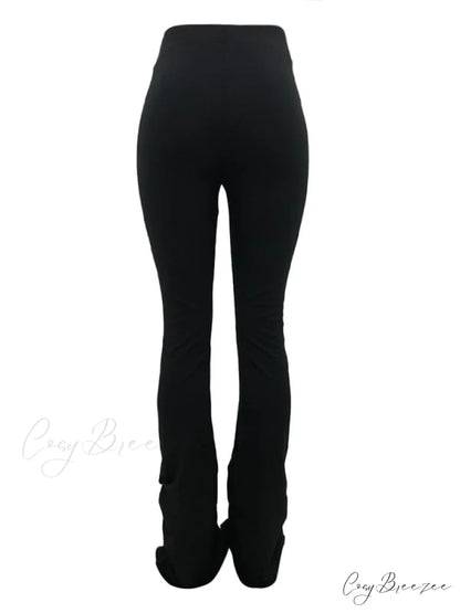 High Waisted Graceful Solid Flare Jeans