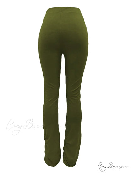 High Waisted Graceful Solid Flare Jeans