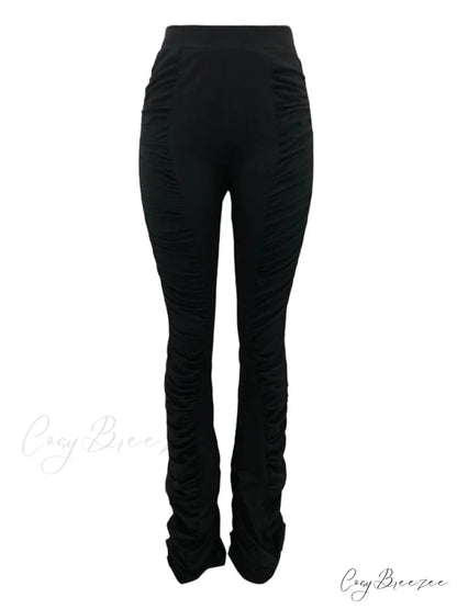 High Waisted Graceful Solid Flare Jeans