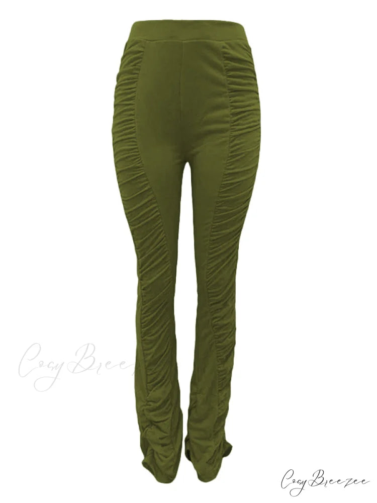 High Waisted Graceful Solid Flare Jeans