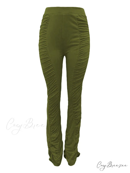 High Waisted Graceful Solid Flare Jeans