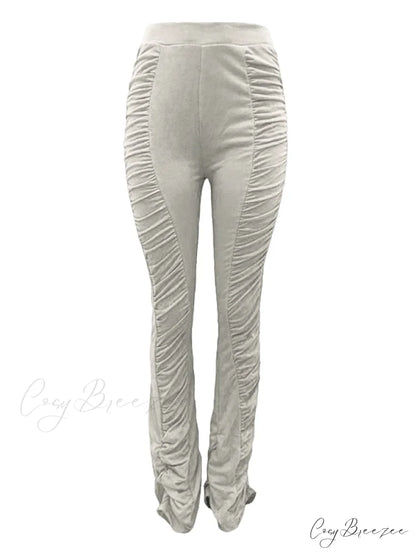 High Waisted Graceful Solid Flare Jeans