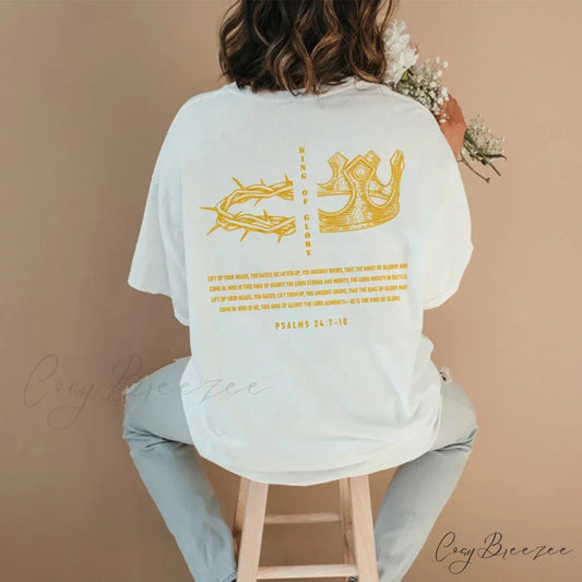 Historic Honor Retro Jesus Print Tee WHITE / S t-shirt-250223