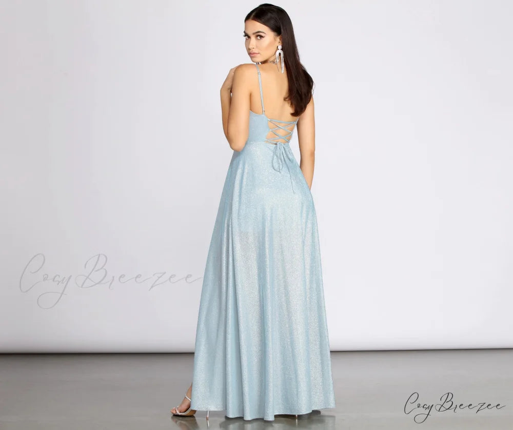 Holland Glitter Stylish A-Line Dress