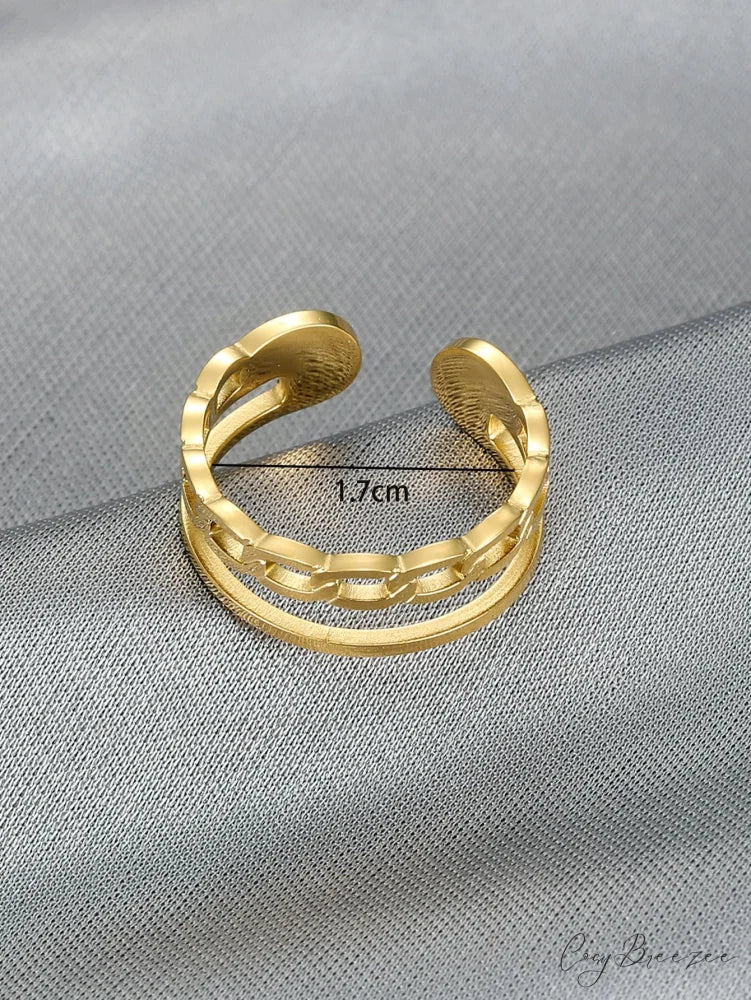 Hollow Out Cuff Ring