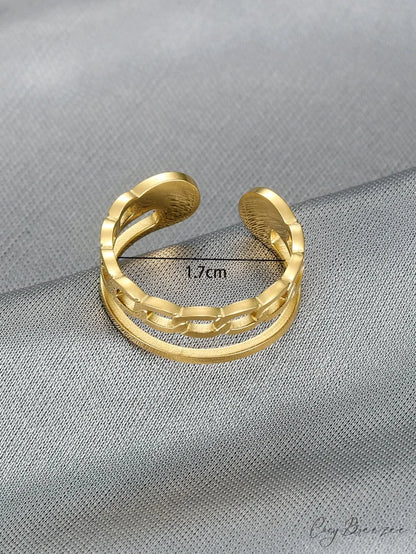 Hollow Out Cuff Ring