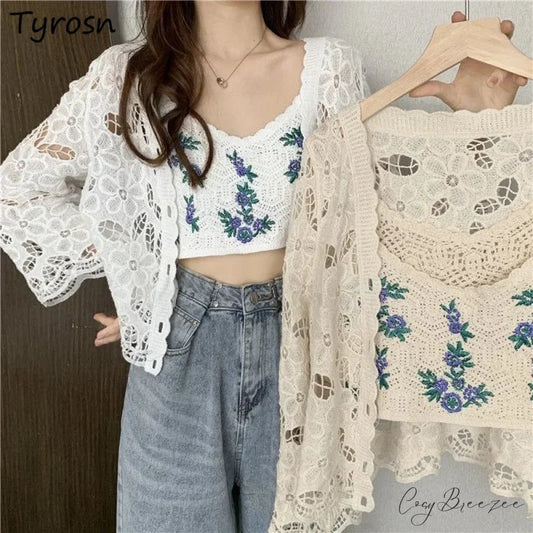 Hollow Out Elegant Long Sleeve Shrug Cardigan cardiagn-250126