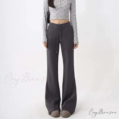 Hottie High Waist Flare Pants Grey / S pants-241228