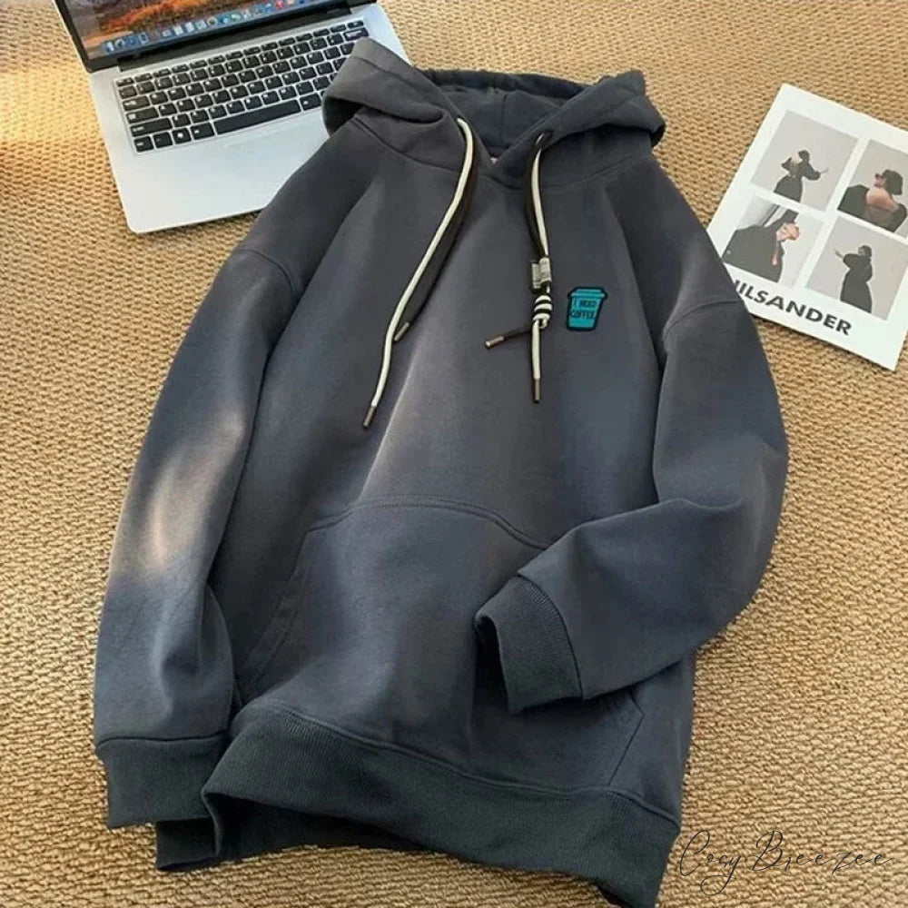 ’I Need Coffee’ Graphic Fleece Hoodie hoodies-241228