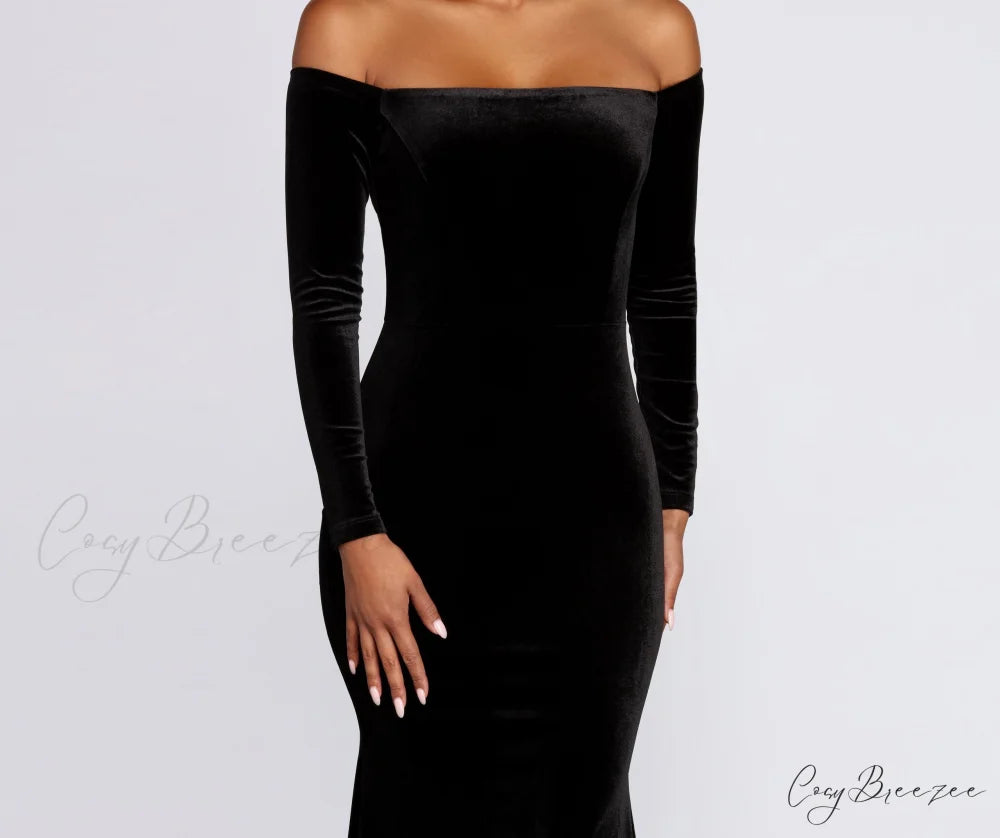 Ida Velvet Stylish Formal Gown