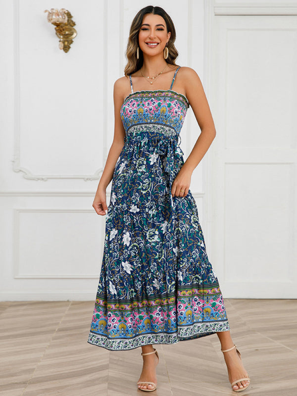 Cosybreezee - Bohemian Women's Full-Length Straps Gown