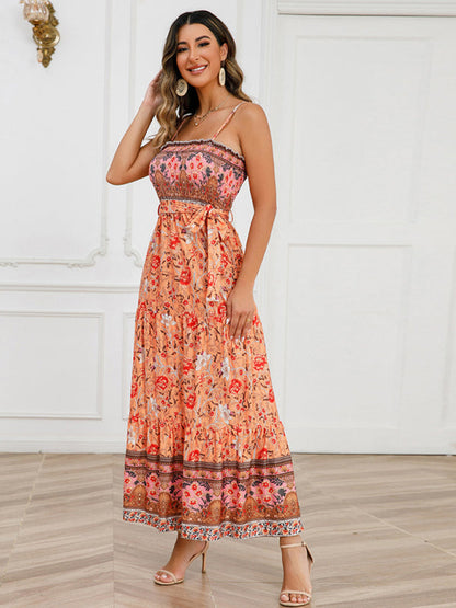 Cosybreezee - Bohemian Women's Full-Length Straps Gown