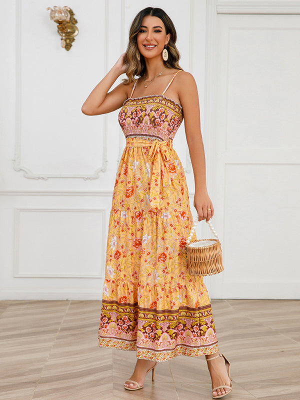 Cosybreezee - Bohemian Women's Full-Length Straps Gown