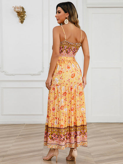 Cosybreezee - Bohemian Women's Full-Length Straps Gown