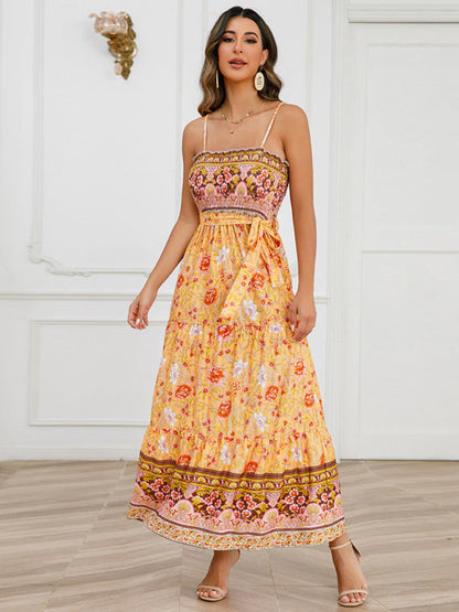 Cosybreezee - Bohemian Women's Full-Length Straps Gown