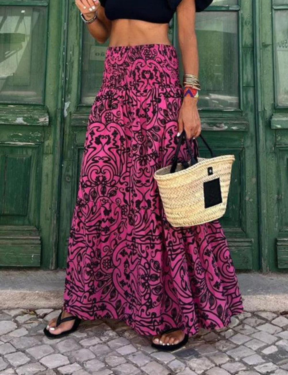 Resort Style Stylish Casual Printed Skirt