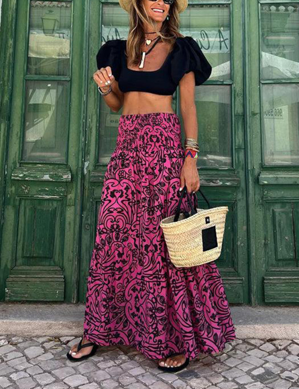 Resort Style Stylish Casual Printed Skirt