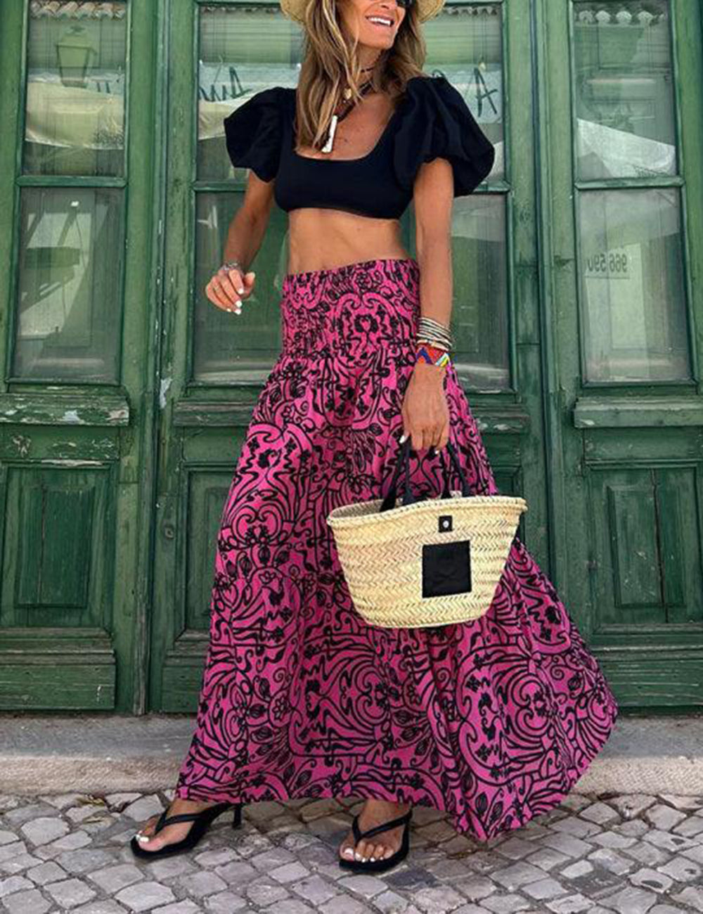 Resort Style Stylish Casual Printed Skirt