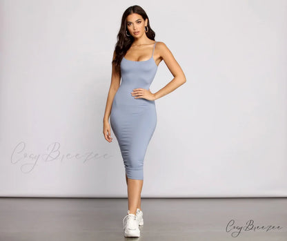 In Knit To Charming Win It Midi Dress