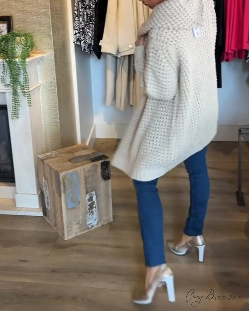 in solid Cardigan a color