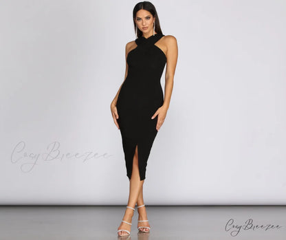 Ingrid Lurex Stylish X Front Dress