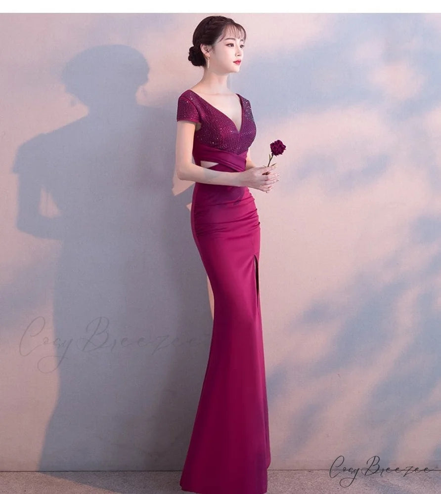 Isabella Formal Stylish High Slit Dress