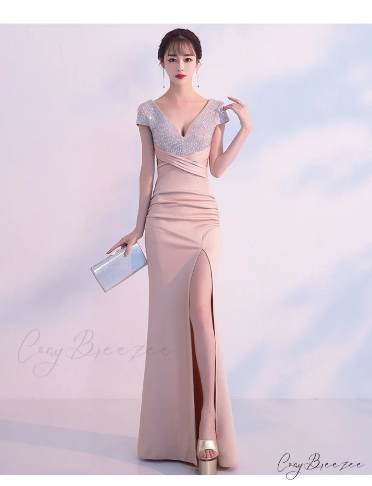 Isabella Formal Stylish High Slit Dress