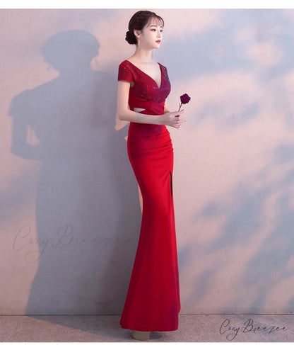 Isabella Formal Stylish High Slit Dress