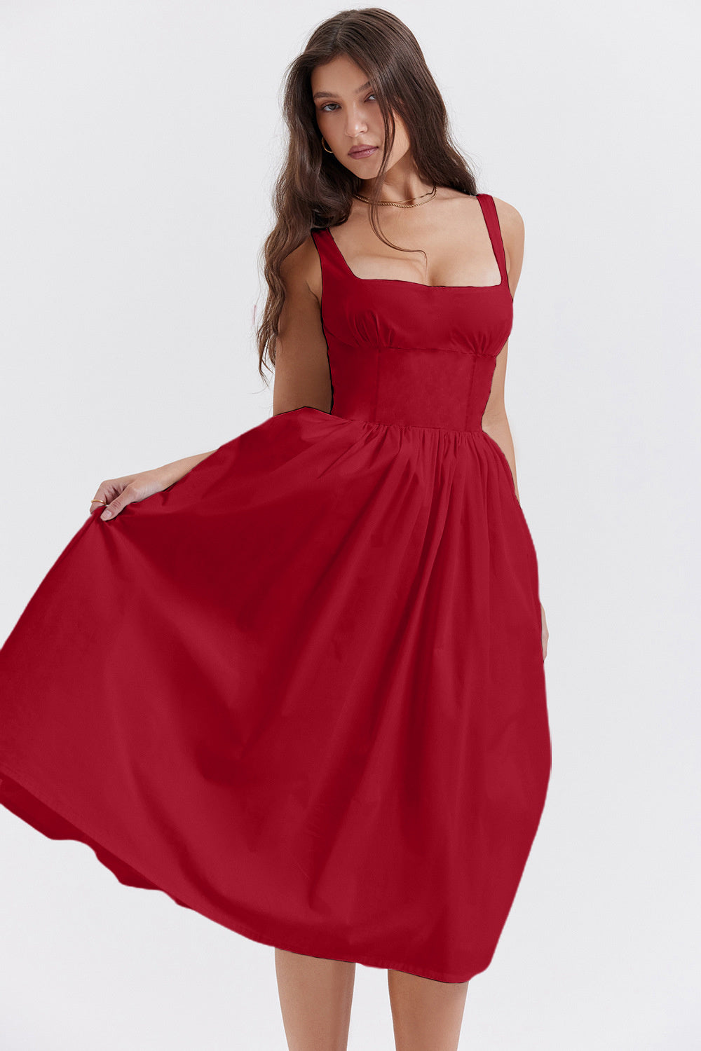 Mandy Summer Backless Midi Dress