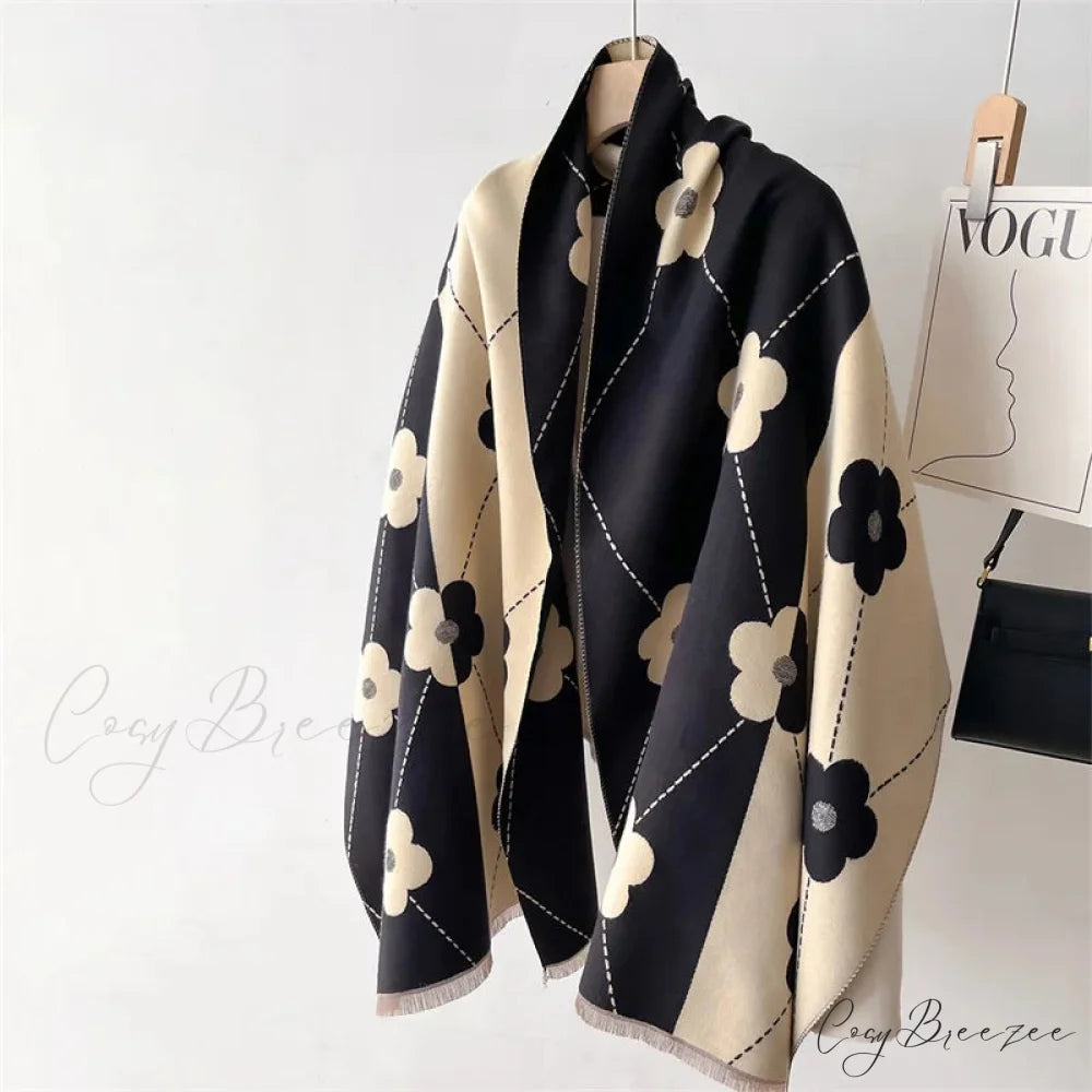 Jacquard Cashmere Winter Scarf scarf-241228