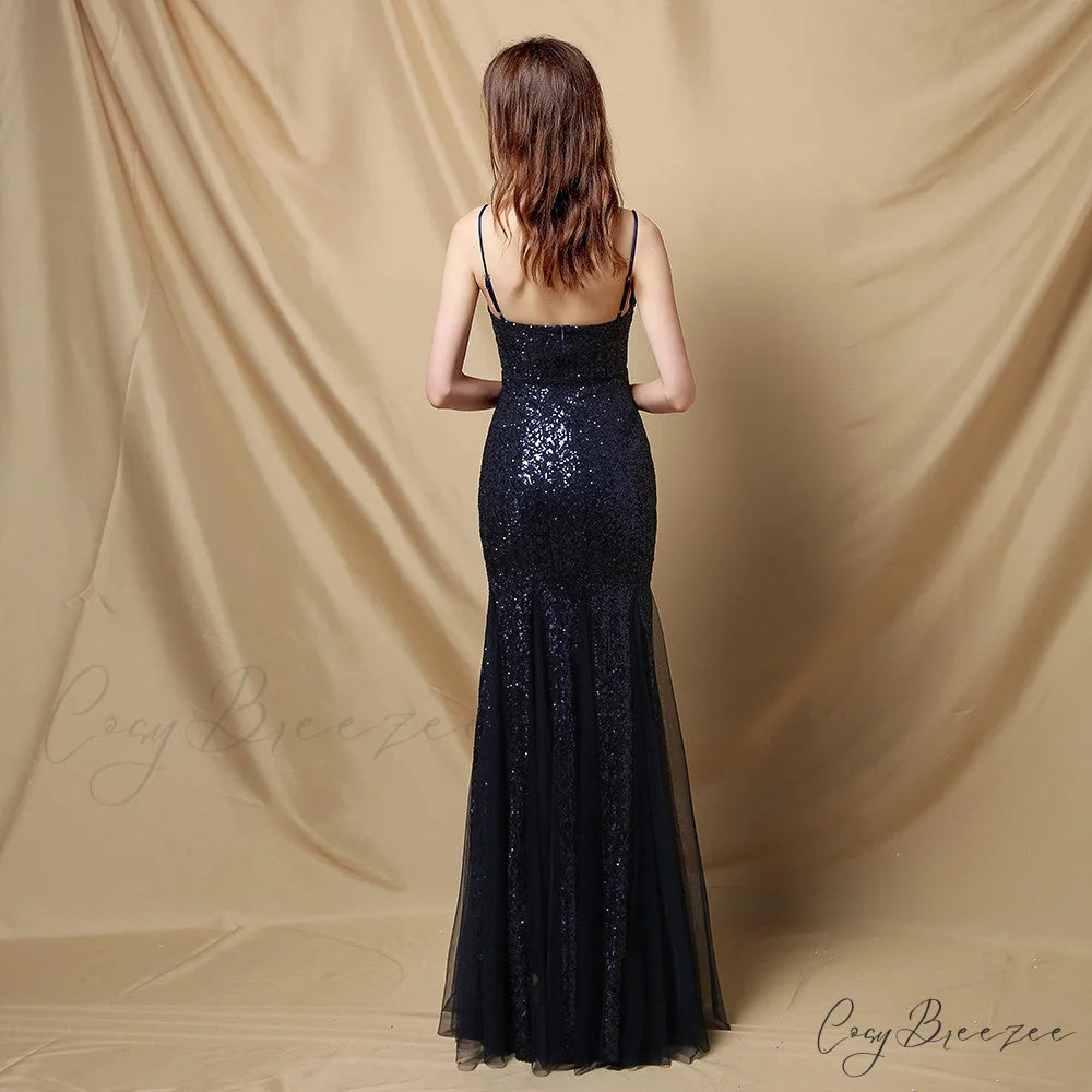 Jerry sling-mesh Stylish fishtail dress