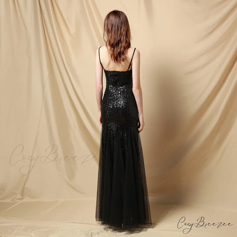 Jerry sling-mesh Stylish fishtail dress