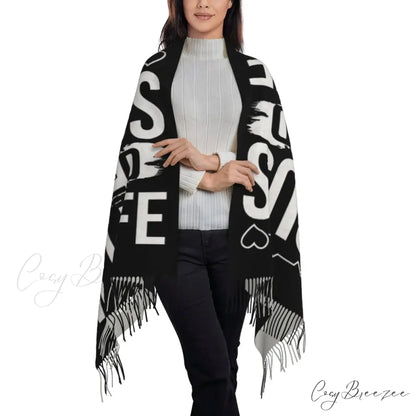Jesus Saved My Life Warm Winter Christian Faith Shawl Wrap Scarf