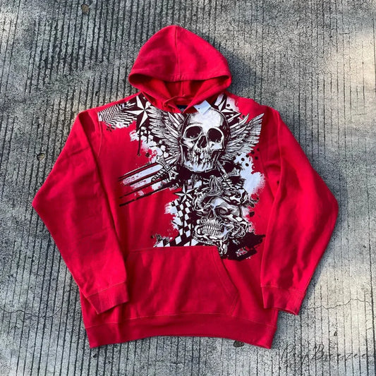 Joker Graphic Relaxed Hoodie red / M hoodies-241228