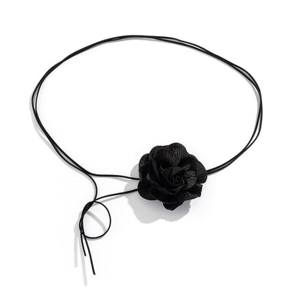 applique waist chain with self Flower tie