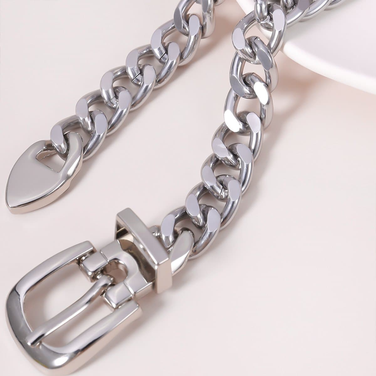 Solid Chain Waist with Buckle