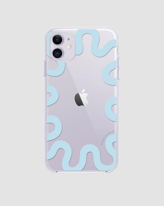 Squiggle iPhone Blue Case