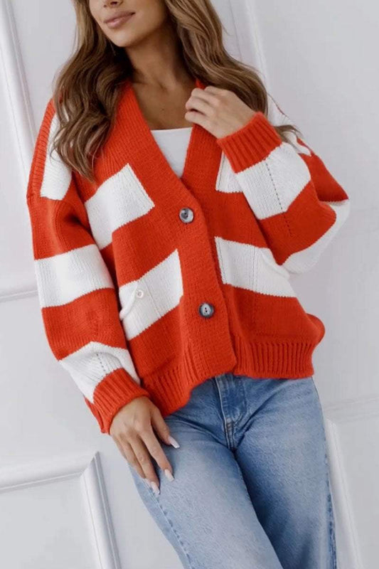 Cosybreezee - Women's Striped Casual Knit Sweater