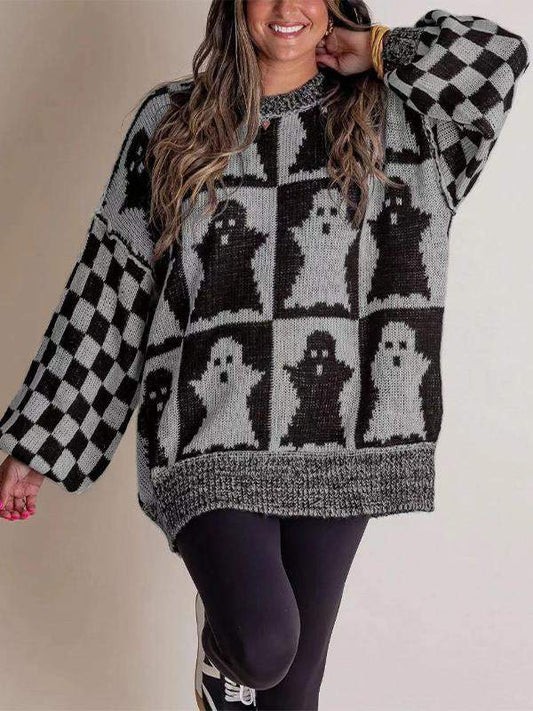 Cosybreezee - Women's Round-neck Halloween Loose Knitted Sweater